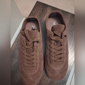 Jeffrey Campbell Brown Suede Lace-Up Sneakers